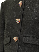 SELF-PORTRAIT - Giacca Corta con Bottoni a Cuore - Nero - LIDIASHOPPING® - Official Website