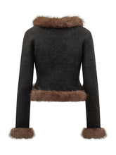 SELF-PORTRAIT - Cardigan con Bordi Voluminosi - Nero - LIDIASHOPPING® - Official Website