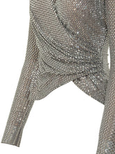 SELF-PORTRAIT - Top Incrociato con Applicazioni Luminose - Grigio - LIDIASHOPPING® - Official Website