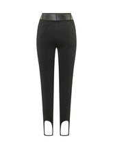 SELF-PORTRAIT - Leggings con Staffe e Cintura - Nero - LIDIASHOPPING® - Official Website