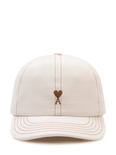 AMI ALEXANDRE MATTIUSSI - Cappellino da Baseball con Logo - Bianco - LIDIASHOPPING® - Official Website