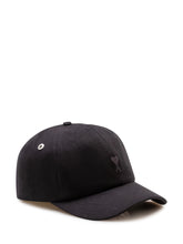 AMI ALEXANDRE MATTIUSSI - Cappellino da Baseball con Logo - Nero - LIDIASHOPPING® - Official Website