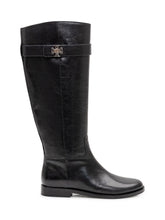 TORY BURCH - Turnlock Riding Boot with Strap - Black - LIDIASHOPPING® - Official Website