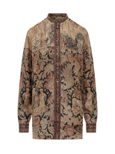 PIERRE LOUIS MASCIA - Camicia Aloe con Stampa Floreale - Marrone - LIDIASHOPPING® - Official Website