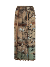 PIERRE LOUIS MASCIA - Doxgr Pleated Skirt with Botanical Print - Green - LIDIASHOPPING® - Official Website