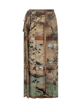 PIERRE LOUIS MASCIA - Doxgr Pleated Skirt with Botanical Print - Green - LIDIASHOPPING® - Official Website