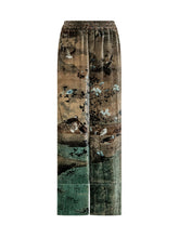 PIERRE LOUIS MASCIA - Wide Leg Trousers with Landscape Print - Green - LIDIASHOPPING® - Official Website