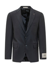 CORNELIANI CC COLLECTION - Blazer Monopetto con Tasche a Patta - Blu - LIDIASHOPPING® - Official Website