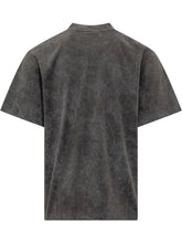 GCDS - T-shirt Ampia con Lettering Borchiato - Grigio - LIDIASHOPPING® - Official Website