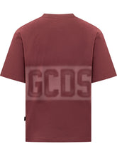 GCDS - T-shirt con Logo Effetto Spray - Rosso - LIDIASHOPPING® - Official Website