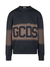 GCDS - Maglia Girocollo con Scritta Frontale - Blu - LIDIASHOPPING® - Official Website