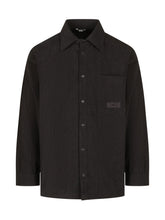 GCDS - Sovracamicia con Tasca Applicata - Nero - LIDIASHOPPING® - Official Website