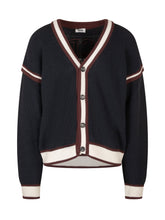 GCDS - Cardigan con Profili a Righe - Blu - LIDIASHOPPING® - Official Website