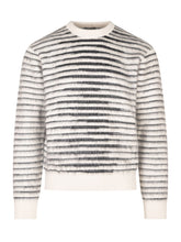 TOM FORD - Striped Crewneck Sweater - White - LIDIASHOPPING® - Official Website