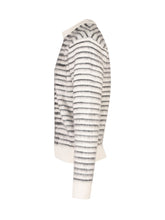 TOM FORD - Striped Crewneck Sweater - White - LIDIASHOPPING® - Official Website