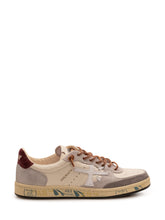 PREMIATA - Low Top Sneaker with Panels and Graphic Details - White - LIDIASHOPPING® - Official Website