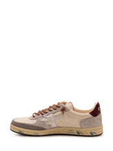 PREMIATA - Low Top Sneaker with Panels and Graphic Details - White - LIDIASHOPPING® - Official Website