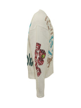 BARROW - Cardigan with Graphic Prints - White - LIDIASHOPPING® - Official Website