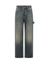 BARROW - Jeans a Gamba Ampia con Passante Laterale - Blu - LIDIASHOPPING® - Official Website