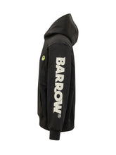 BARROW - Felpa con Cappuccio e Logo Applicato - Nero - LIDIASHOPPING® - Official Website