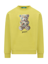 BARROW - Felpa Girocollo con Orsetto Stampato - Giallo - LIDIASHOPPING® - Official Website