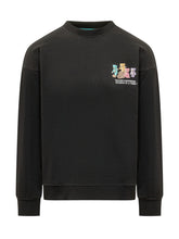 BARROW - Felpa Girocollo con Piccola Grafica - Nero - LIDIASHOPPING® - Official Website