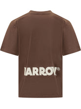 BARROW - T-shirt with Circular Emblem - Brown - LIDIASHOPPING® - Official Website