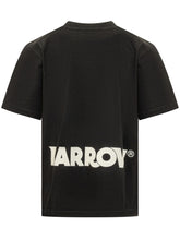 BARROW - Crewneck T-shirt with Embroidered Patch - Black - LIDIASHOPPING® - Official Website