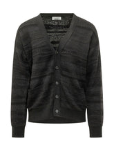 LANEUS - Cardigan con Motivo Jacquard Geometrico - Nero - LIDIASHOPPING® - Official Website