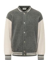 LANEUS - Giacca in Maglia con Maniche a Contrasto - Grigio - LIDIASHOPPING® - Official Website