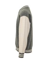 LANEUS - Giacca in Maglia con Maniche a Contrasto - Grigio - LIDIASHOPPING® - Official Website