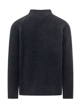 LANEUS - Boxy Crew Neck Sweater - Blue - LIDIASHOPPING® - Official Website