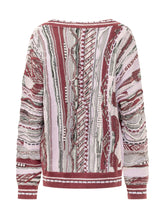 LANEUS - Relaxed cardigan featuring a V neckline and front button fastening. Detailed with long sleeves, allover animal print and ribbed cuffs and hem. - Pink - LIDIASHOPPING® - Official Website