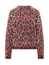 LANEUS - Maglia Boxy con Motivo Animalier - Rosso - LIDIASHOPPING® - Official Website