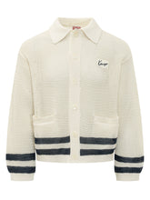 KENZO - Cardigan Traforato con Colletto - Bianco - LIDIASHOPPING® - Official Website