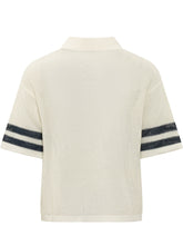 KENZO - Polo Traforata con Righe sulle Maniche - Bianco - LIDIASHOPPING® - Official Website