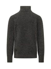 AMARANTO - Maglia a Collo Alto con Mezza Zip - Grigio - LIDIASHOPPING® - Official Website