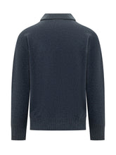 AMARANTO - Knit Polo with Button Closure - Blue - LIDIASHOPPING® - Official Website