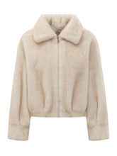 VALENTINI 1972 - Cropped Jacket with Wide Collar and Zip - White - LIDIASHOPPING® - Official Website
