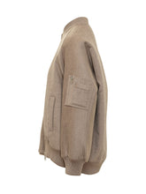 VALENTINI 1972 - Bomber con Zip e Tasca sulla Manica - Marrone - LIDIASHOPPING® - Official Website