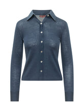QUILISIA - Camicia in Maglia con Colletto - Blu - LIDIASHOPPING® - Official Website