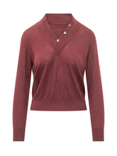 QUILISIA - Maglia con Doppio Collo e Bottoni - Rosso - LIDIASHOPPING® - Official Website