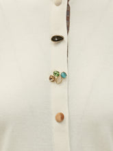 QUILISIA - Cardigan con Bottoni Decorativi - Bianco - LIDIASHOPPING® - Official Website