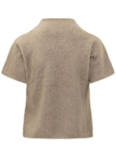 QUILISIA - Short Sleeve Crew Neck Sweater - Beige - LIDIASHOPPING® - Official Website
