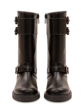 TWIN-SET - Tall Boot with Three Buckles - Black - LIDIASHOPPING® - Official Website