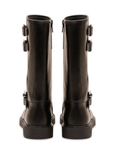 TWIN-SET - Tall Boot with Three Buckles - Black - LIDIASHOPPING® - Official Website