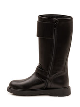 TWIN-SET - Tall Boot with Three Buckles - Black - LIDIASHOPPING® - Official Website
