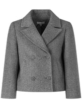 TWIN-SET - Cappotto Doppiopetto con Rever - Grigio - LIDIASHOPPING® - Official Website