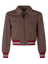 TWIN-SET - Giubbino con Motivo Microcheck - Rosso - LIDIASHOPPING® - Official Website