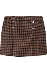 TWIN-SET - Minigonna a Portafoglio con Motivo Microcheck - Multicolore - LIDIASHOPPING® - Official Website